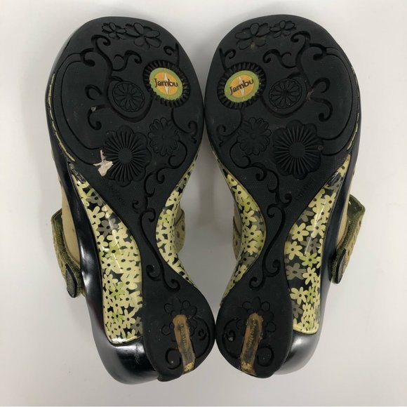 Jambu Green & Black Breathable Comfort Wedges | Leather and Rubber - Picture 6 of 8